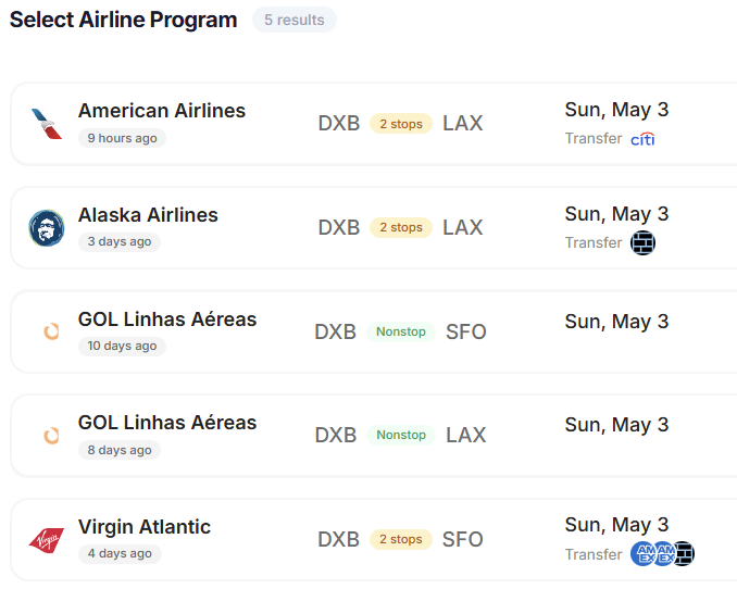 Airline programs