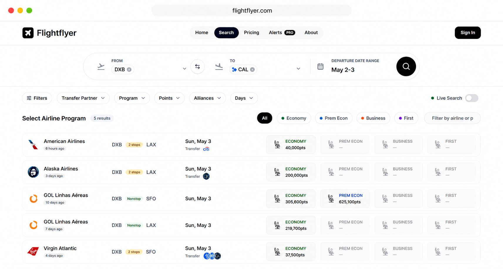 Komme i gang med Flightflyer